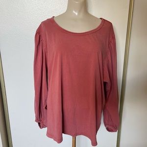 Dark Blush Pink Longsleeve Top
